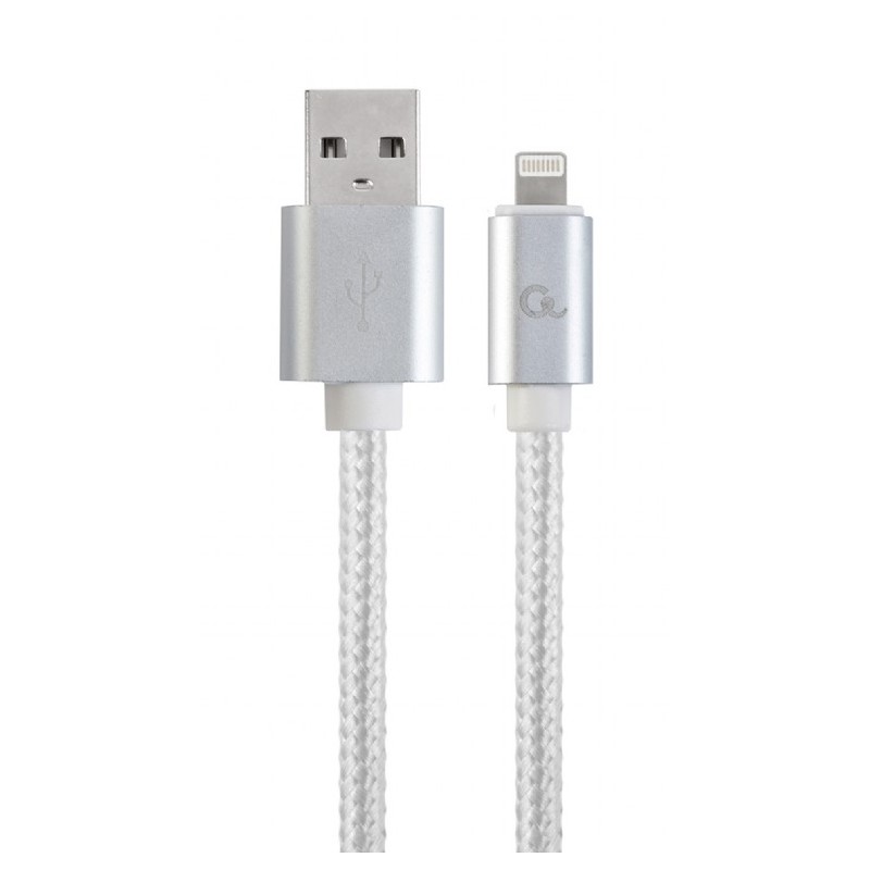 CABLU alimentare si date GEMBIRD, pt. smartphone, USB 2.0 (T) la Lightning (T), 1.8m, premium, conectori auriti, cablu cu implet