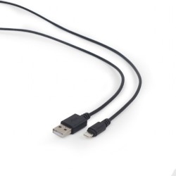 CABLU alimentare si date GEMBIRD, pt. smartphone, USB 2.0 (T) la Lightning (T), 3m, black, "CC-USB2-AMLM-10" (timbru verde 0.08 