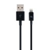 CABLU alimentare si date GEMBIRD, pt. smartphone, USB 2.0 (T) la Lightning (T), 1m, black, "CC-USB2P-AMLM-1M" (timbru verde 0.08