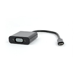 CABLU video GEMBIRD, adaptor USB 3.1 Type-C (T) la VGA (M), 15cm, rezolutie maxima Full HD (1920 x 1080) la 60Hz, negru, "AB-CM-