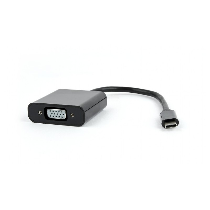 CABLU video GEMBIRD, adaptor USB 3.1 Type-C (T) la VGA (M), 15cm, rezolutie maxima Full HD (1920 x 1080) la 60Hz, negru, "AB-CM-