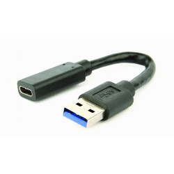 ADAPTOR GEMBIRD, USB 3.1 (T) la USB 3.0 Type-C (M), negru, "A-USB3-AMCF-01" (timbru verde 0.08 lei)