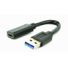 ADAPTOR GEMBIRD, USB 3.1 (T) la USB 3.0 Type-C (M), negru, "A-USB3-AMCF-01" (timbru verde 0.08 lei)