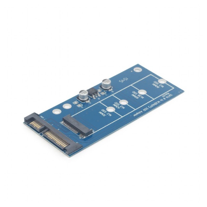 ADAPTOR GEMBIRD M.2 (M)(NGFF) la S-ATA 3 1.8" (T), adaptor pt. SSD M.2 la S-ATA, "EE18-M2S3PCB-01"