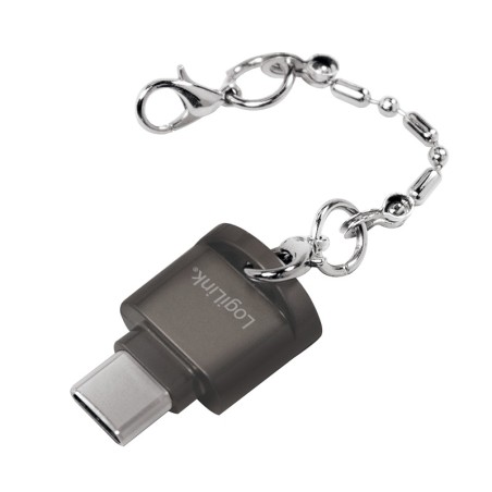 CARD READER extern LOGILINK, interfata USB Type C, citeste/scrie: micro SD; plastic, negru, "CR0039" (timbru verde 0.03 lei)
