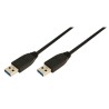 CABLU USB LOGILINK, USB 3.0 (T) la USB 3.0 (T), 2m, black, "CU0039" (timbru verde 0.08 lei)