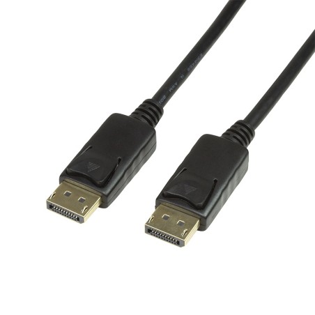 CABLU video LOGILINK, DisplayPort (T) la DisplayPort (T), 10m, conectori auriti, rezolutie maxima 4K (3840 x 2160) la 60 Hz, neg