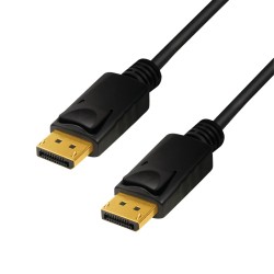 CABLU video LOGILINK, DisplayPort (T) la DisplayPort (T), 1m, conectori auriti, rezolutie maxima 8K (7680 x 4320) la 60 Hz, negr