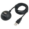 CABLU USB LOGILINK prelungitor, USB 2.0 (T) la USB 2.0 (M), 1.5m, format Docking Station pt. mufa mama, negru, "CU0013B" (timbru