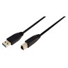 CABLU USB LOGILINK, USB 3.0 (T) la USB 3.0 Type-B (T), 1m, black, "CU0023" (timbru verde 0.08 lei)