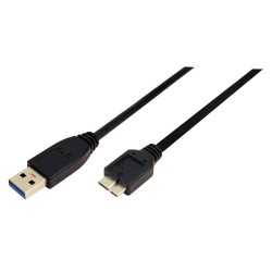 CABLU alimentare si date LOGILINK, USB 3.0 (T) la Micro-USB 3.0 (M), 1m, negru, "CU0026" (timbru verde 0.08 lei)