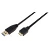 CABLU alimentare si date LOGILINK, USB 3.0 (T) la Micro-USB 3.0 (M), 1m, negru, "CU0026" (timbru verde 0.08 lei)