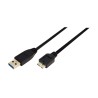 CABLU alimentare si date LOGILINK, USB 3.0 (T) la Micro-USB 3.0 (M), 3m, negru, "CU0028" (timbru verde 0.18 lei)
