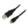 CABLU alimentare si date LOGILINK, pt. smartphone, USB 2.0 (T) la Micro-USB 2.0 (T), 0.6m, negru, "CU0057" (timbru verde 0.08 le