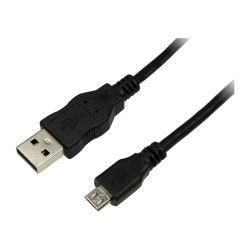 CABLU alimentare si date LOGILINK, pt. smartphone, USB 2.0 (T) la Micro-USB 2.0 (T), 5m, negru, "CU0060" (timbru verde 0.18 lei)