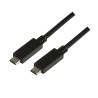 CABLU alimentare si date LOGILINK, pt. smartphone, USB 3.2, USB Type-C (T) la USB Type-C (T), 1m, negru, "CU0129" (timbru verde 