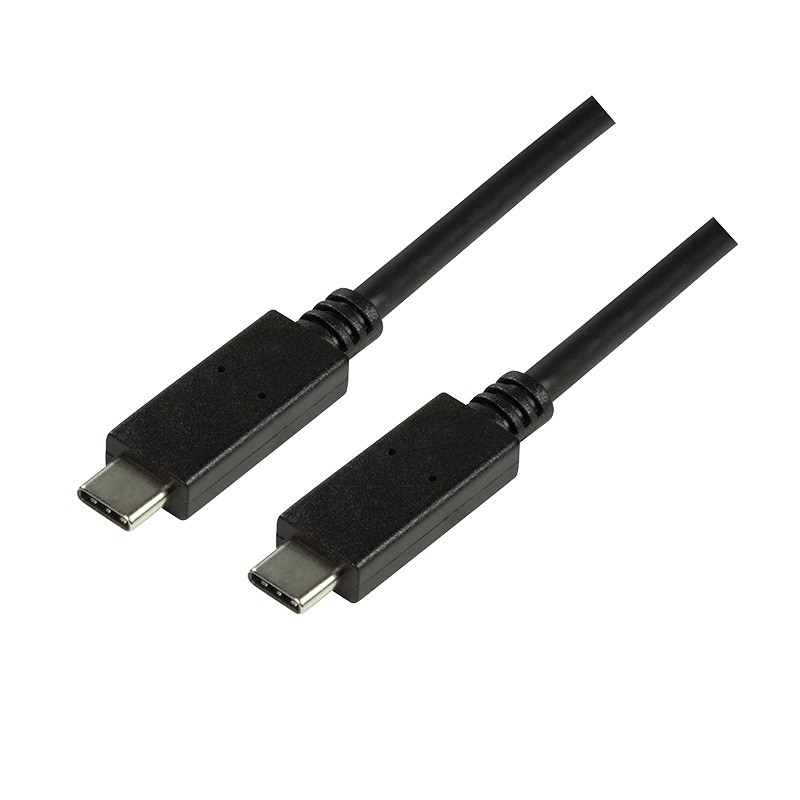 CABLU alimentare si date LOGILINK, pt. smartphone, USB 3.2, USB Type-C (T) la USB Type-C (T), 1m, negru, "CU0129" (timbru verde 