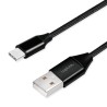CABLU alimentare si date LOGILINK, pt. smartphone, USB 2.0 (T) la USB 2.0 Type-C (T), 1m, premium, cablu cu impletire din bumbac