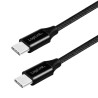CABLU alimentare si date LOGILINK, pt. smartphone, USB 2.0, USB Type-C (T) la USB Type-C (T), 0.3m, premium, cablu cu impletire 