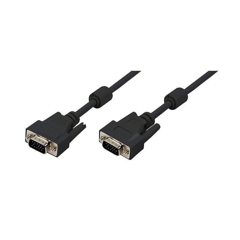 CABLU video LOGILINK, VGA (T) la VGA (T), 15m, dublu ecranat, negru, "CV0017" (timbru verde 2.00 lei)