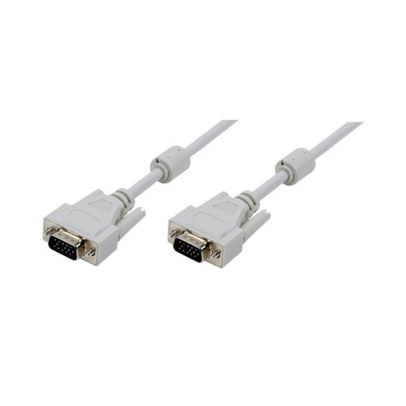 CABLU video LOGILINK, VGA (T) la VGA (T), 3m, dublu ecranat, gri, "CV0026" (timbru verde 0.8 lei)