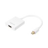 CABLU video LOGILINK, adaptor Mini-DisplayPort (T) la HDMI (M), 15cm, rezolutie maxima 4K UHD (3840 x 2160) la 30 Hz, alb, "CV00