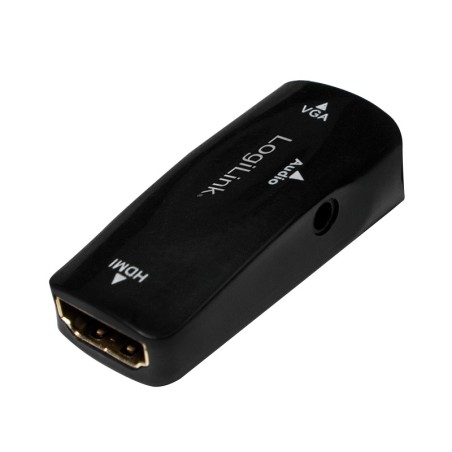 ADAPTOR video LOGILINK, HDMI (M) la VGA (M), rezolutie maxima Full HD (1920 x 1080) la 30 Hz, black, "CV0108" (timbru verde 0.08