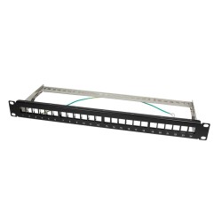 KEYSTONE PANEL LOGILINK, 1U pentru rack 19", 24 Ports, shielded, black "NK4042"