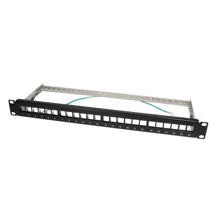 KEYSTONE PANEL LOGILINK, 1U pentru rack 19", 24 Ports, shielded, black "NK4042"