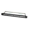 KEYSTONE PANEL LOGILINK, 1U pentru rack 19", 24 Ports, shielded, black "NK4042"