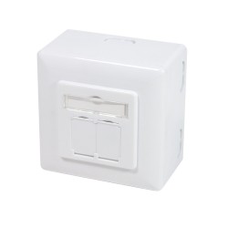 PRIZA RJ-45 aplicabila cu 2 iesiri | PRIZA RJ-45 incastrabila cu 2 iesiri LOGILINK pt. cablu FTP, Cat6, Krone (LSA) x 2 | RJ-45 