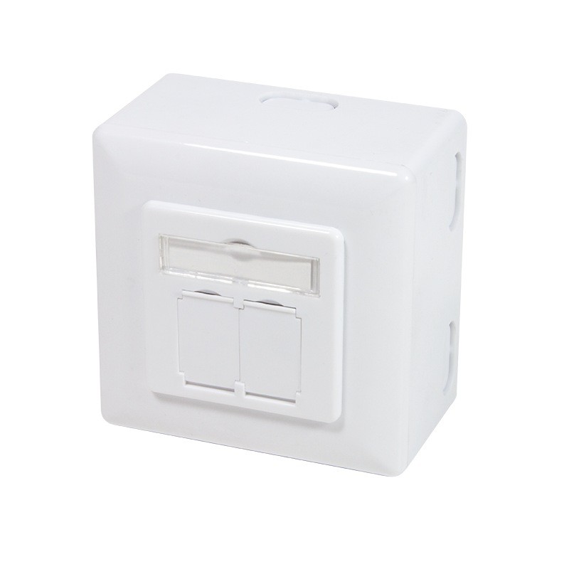 PRIZA RJ-45 aplicabila cu 2 iesiri | PRIZA RJ-45 incastrabila cu 2 iesiri LOGILINK pt. cablu FTP, Cat6, Krone (LSA) x 2 | RJ-45 
