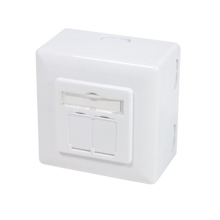 PRIZA RJ-45 aplicabila cu 2 iesiri | PRIZA RJ-45 incastrabila cu 2 iesiri LOGILINK pt. cablu FTP, Cat6, Krone (LSA) x 2 | RJ-45 
