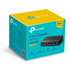 SWITCH TP-LINK  5 porturi Gigabit LiteWave, fanless "LS1005G" (timbru verde 2 lei)