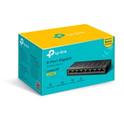 SWITCH TP-LINK  8 porturi Gigabit LiteWave, fanless "LS1008G" (timbru verde 2 lei)