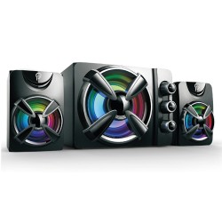 BOXE SPACER Gaming 2.1, RMS: 11W (2 x 3W + 5W), control volum, bass si inalte, subwoofer lemn MDF, 3 x LED, USB power, black, "S