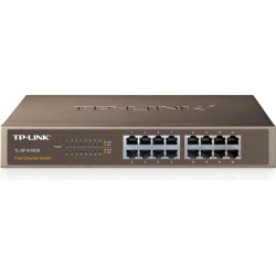 SWITCH TP-LINK 16 porturi 10/100Mbps. carcasa metalica "TL-SF1016DS" (timbru verde 2 lei)