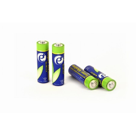 BATERIE GEMBIRD  AA (R6), 1.5V alcalina,  4 buc., "EG-BA-AA4-01" (timbru verde 0.32 lei)