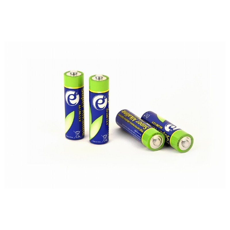 BATERIE GEMBIRD  AA (R6), 1.5V alcalina,  4 buc., "EG-BA-AA4-01" (timbru verde 0.32 lei)