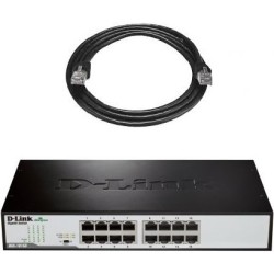 SWITCH D-LINK 16 porturi Gigabit. carcasa metalica, "DGS-1016D" (timbru verde 2 lei)