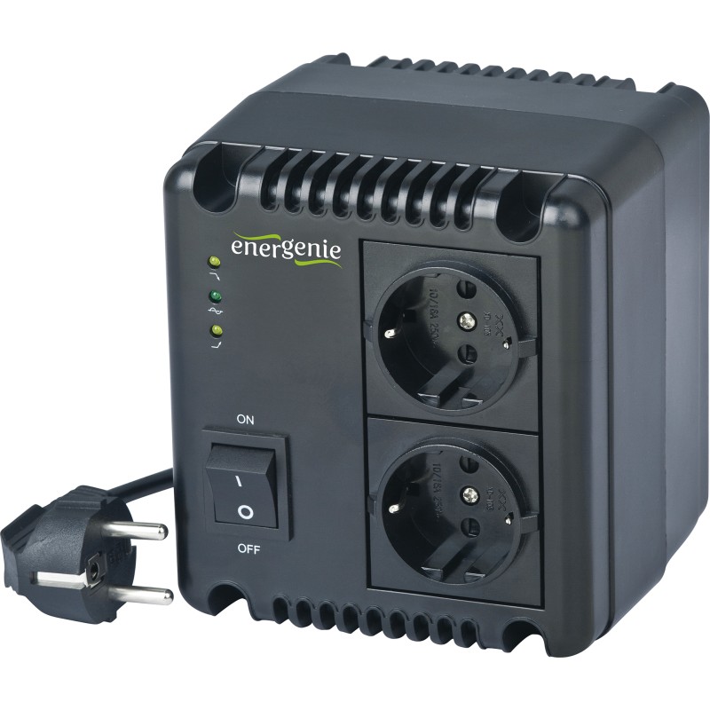 AVR GEMBIRD  1000VA/ 600W, 2 x socket Schuko, indicatie status cu LED, sinusoida pura, "EG-AVR-1001"i)  (timbru verde 4 lei)