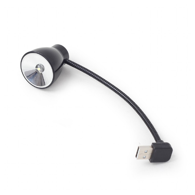 LAMPA LED USB pentru notebook, GEMBIRD, lumina alba-rece, black "NL-02" (timbru verde 0.18 lei)