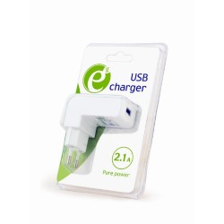 ALIMENTATOR retea 220V GEMBIRD, universal, 1 x USB, 2.1A, 10W, alb, "EG-UC2A-02-W" (timbru verde 0.18 lei)
