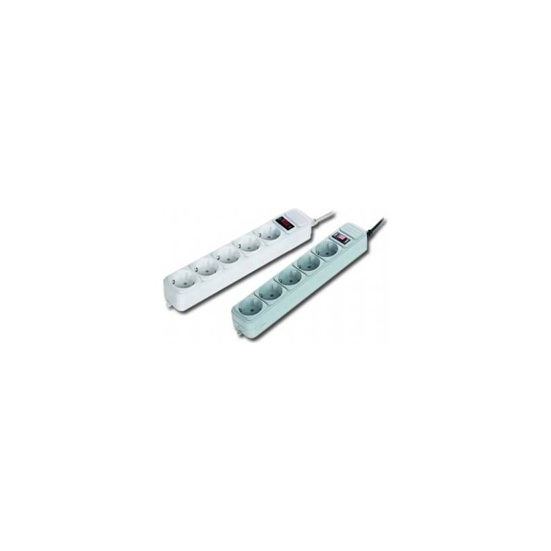 PRELUNGITOR GEMBIRD, Schuko x 5, conectare prin Schuko (T), cablu 4.5 m, 16 A, protectie supratensiune, protectie copii, gri, "S