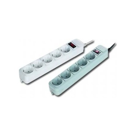 PRELUNGITOR GEMBIRD, Schuko x 5, conectare prin Schuko (T), cablu 4.5 m, 16 A, protectie supratensiune, protectie copii, gri, "S