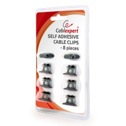 CLIPS auto-adeziv GEMBIRD, suport pt. cabluri, 8 buc., black "CM-CC-01"