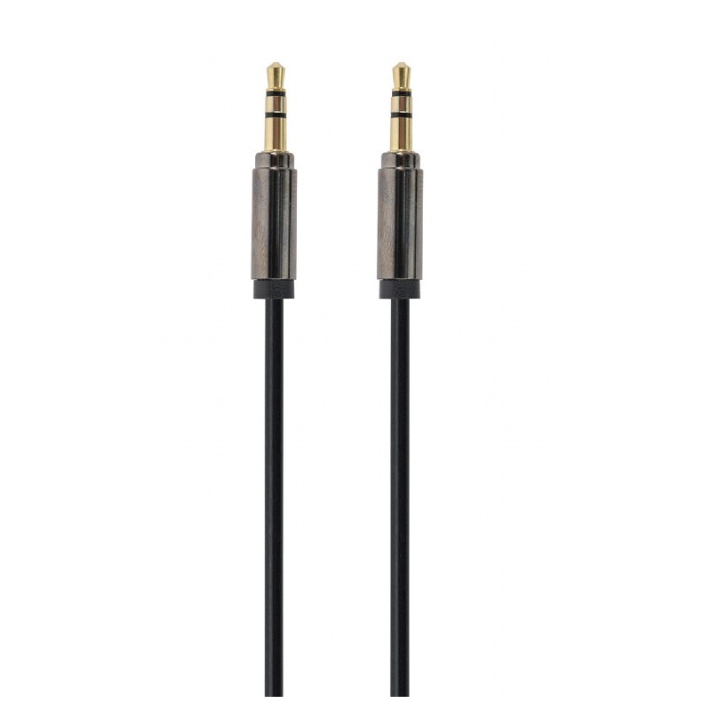 CABLU audio GEMBIRD stereo (3.5 mm jack T/T), 1m, conectori auriti, black "CCAP-444-1M" (timbru verde 0.08 lei)