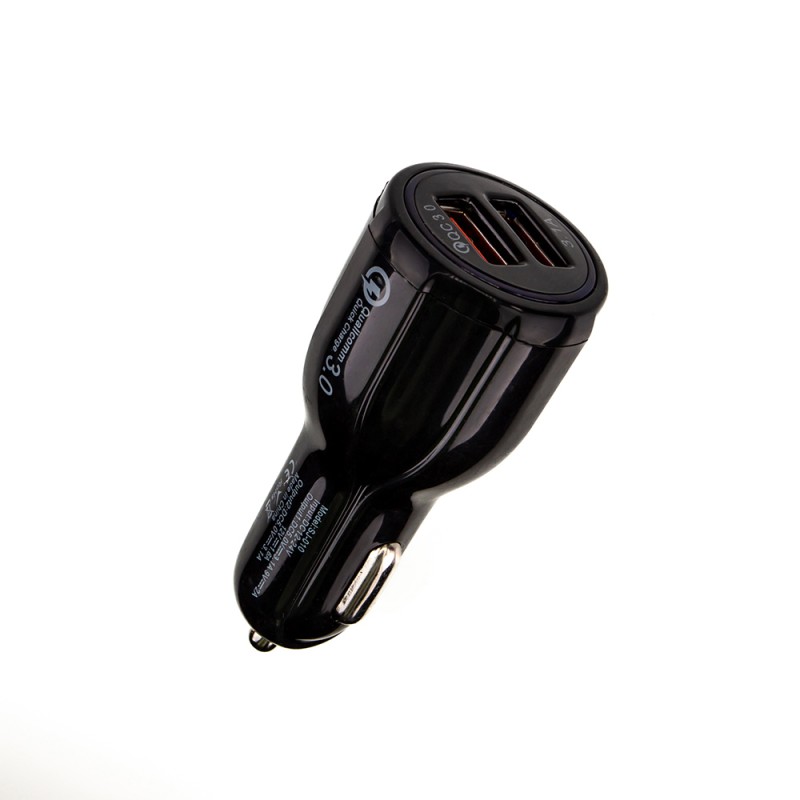 ALIMENTATOR auto SPACER 33W total max, 2 x USB (1 x USB QC 3.0 18W &amp; 1 x USB 15W), pt. bricheta auto, black, #SP-QC-30" (tim