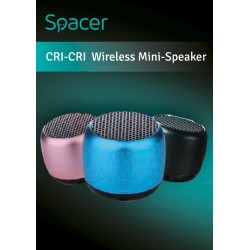 BOXA SPACER portabila bluetooth, Cri-Cri-BK, RMS:  3W, control volum, acumulator 300mAh, timp de functionare pana la 2 ore, dist