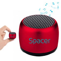 BOXA SPACER portabila bluetooth, Cri-Cri-RED, RMS:  3W, control volum, acumulator 300mAh, timp de functionare pana la 2 ore, dis